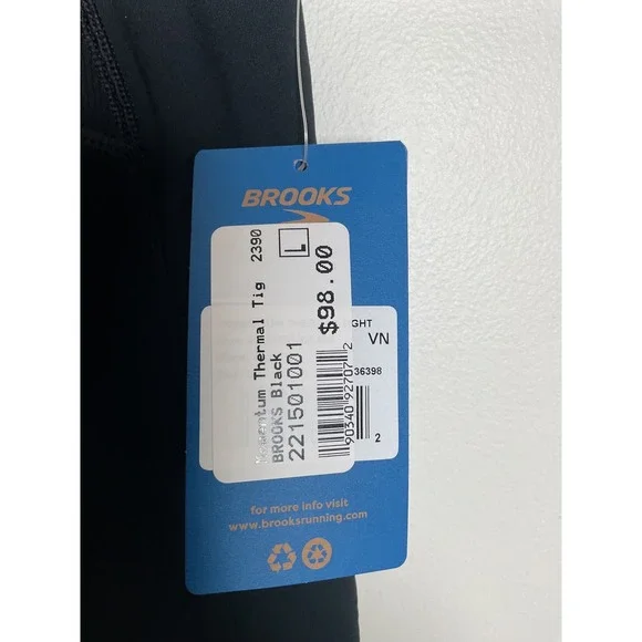 Brooks Women's Momentum Thermal Tights Leggings Black Running Size L - Picture 5 of 12